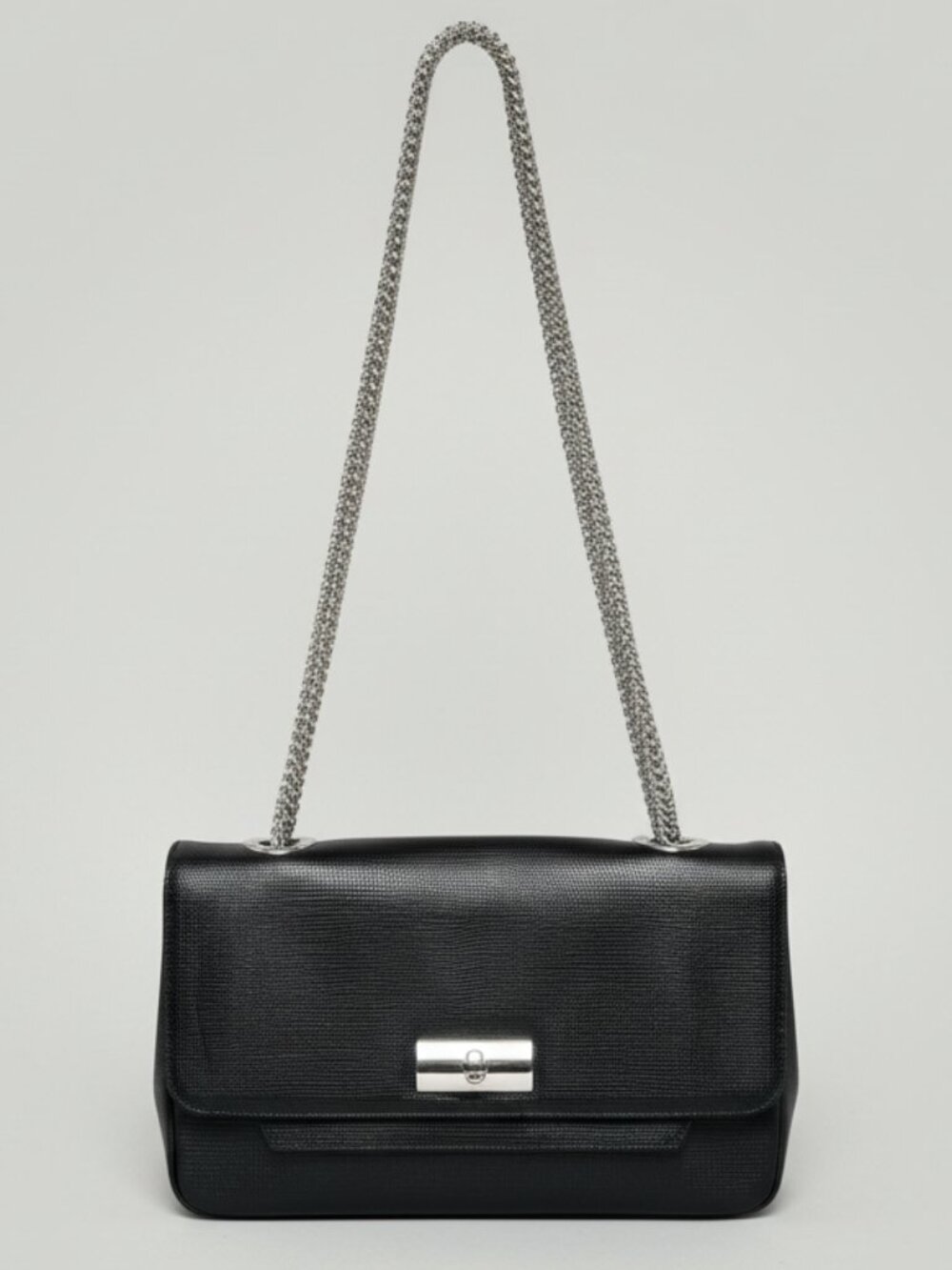 Giuseppe Zanotti black bag with chainmail handle